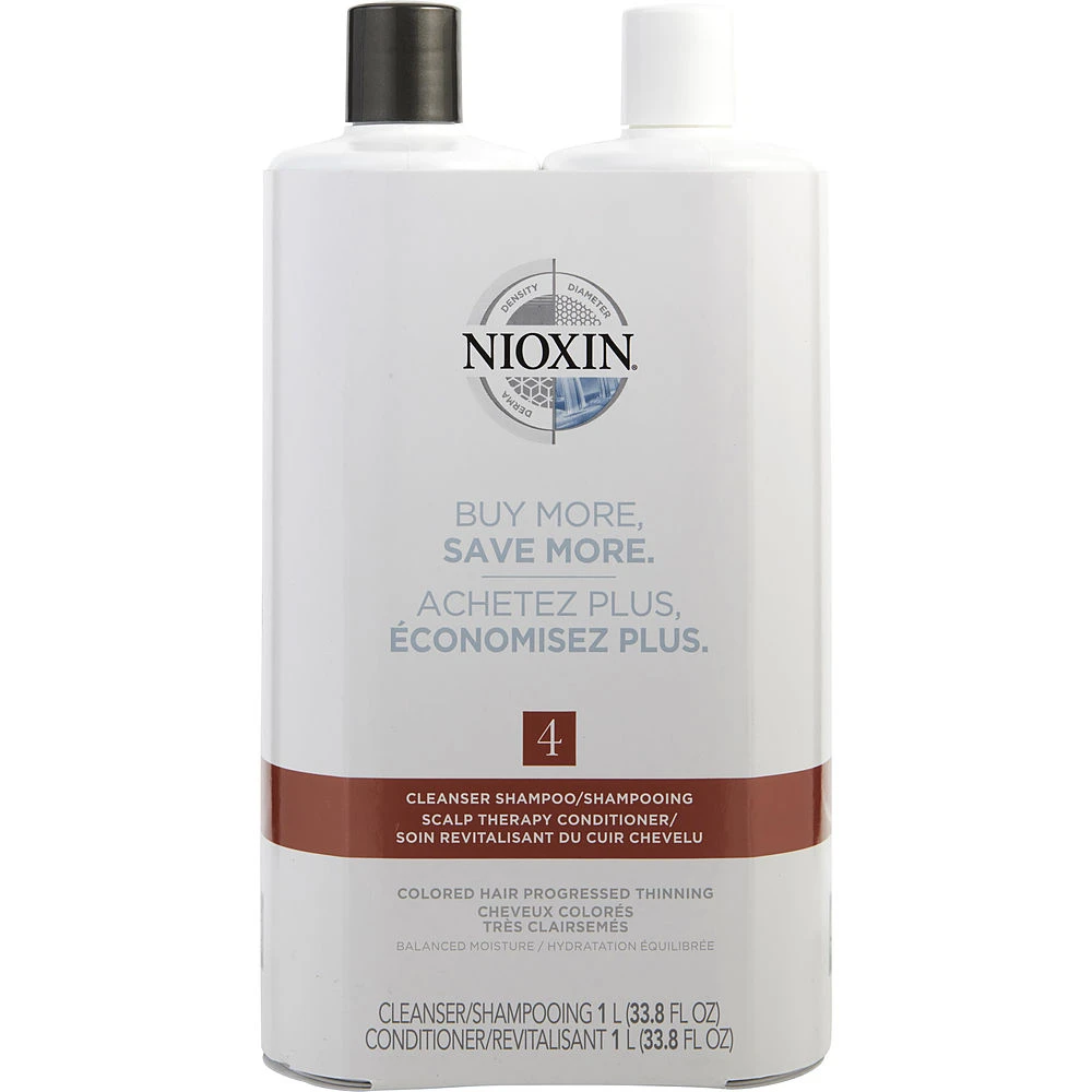 商品NIOXIN|NIOXIN 丽康丝 洁净系统4护发套装（洗发露1L+护发素1L） 1套 适合严重脱发染发人群使用,价格¥340,第1张图片