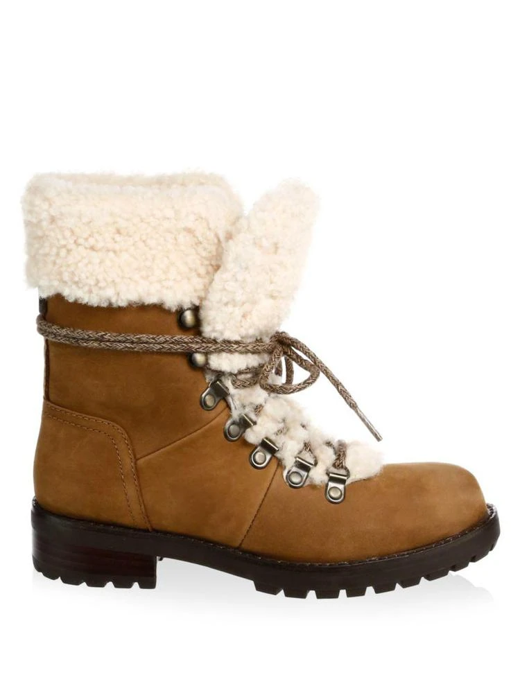 商品UGG|Fraser Shearling and Suede Combat Booties,价格¥585,第5张图片详细描述