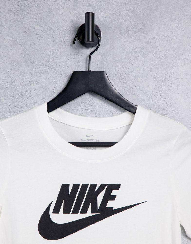 Nike Essentials Icon Futura logo t-shirt in white商品第3张图片规格展示
