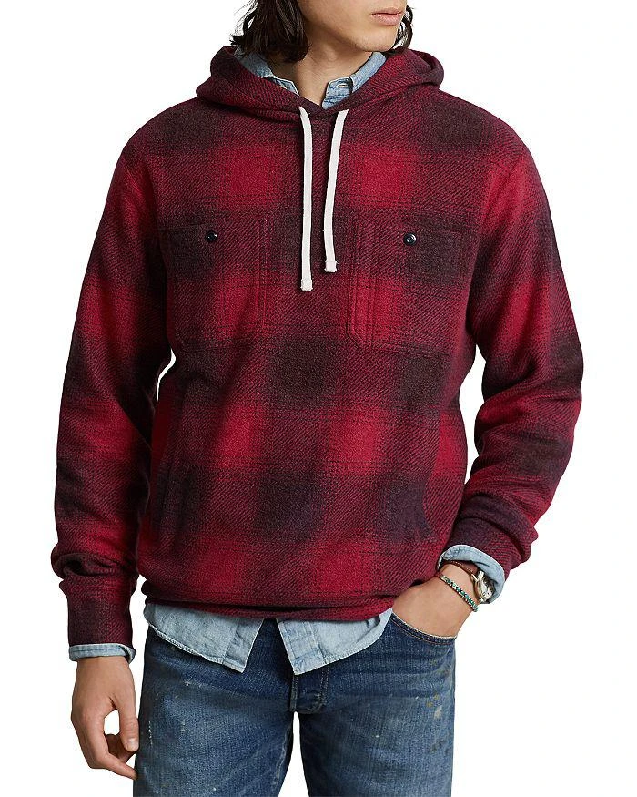 商品Ralph Lauren|Plaid Brushed-Back Fleece Hoodie,价格¥1561,第1张图片