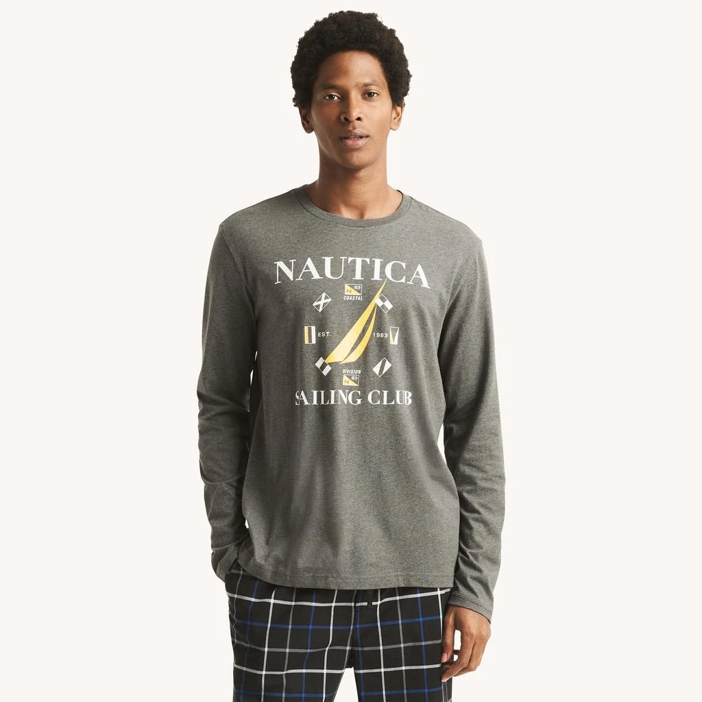 商品Nautica|Mens Sailing Club Long-Sleeve Sleep T-Shirt,价格¥80,第5张图片详细描述