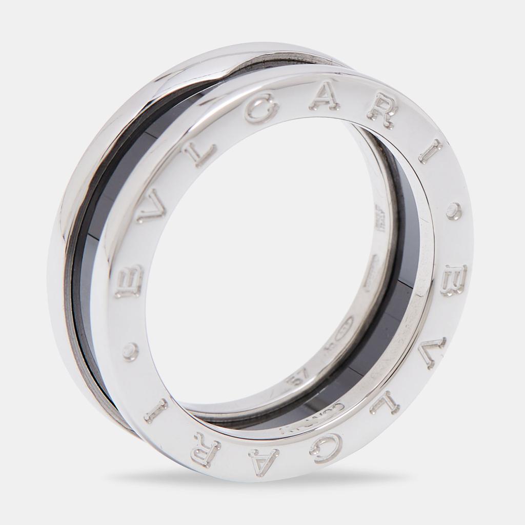 Bvlgari B-zero1 Save the Children Ceramic Sterling Silver Band Ring Size 57商品第1张图片规格展示