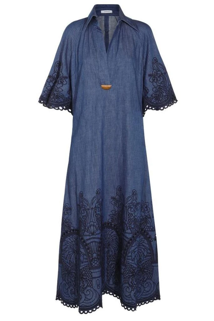 商品Zimmermann|Zimmermann Coco Embroidered Denim Dress,价格¥9516,第1张图片