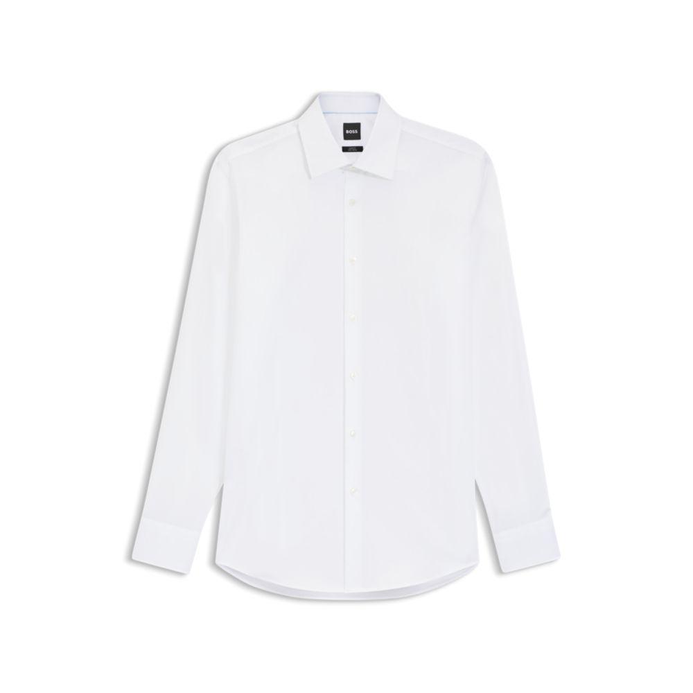Chemise coupe classique en coton structuré de fabrication italienne image 2