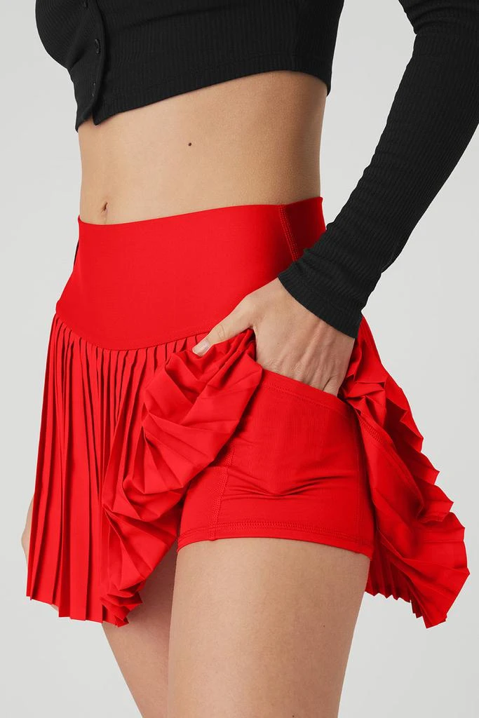 商品Alo|Grand Slam Tennis Skirt - Red Hot Summer,价格¥531,第4张图片详细描述