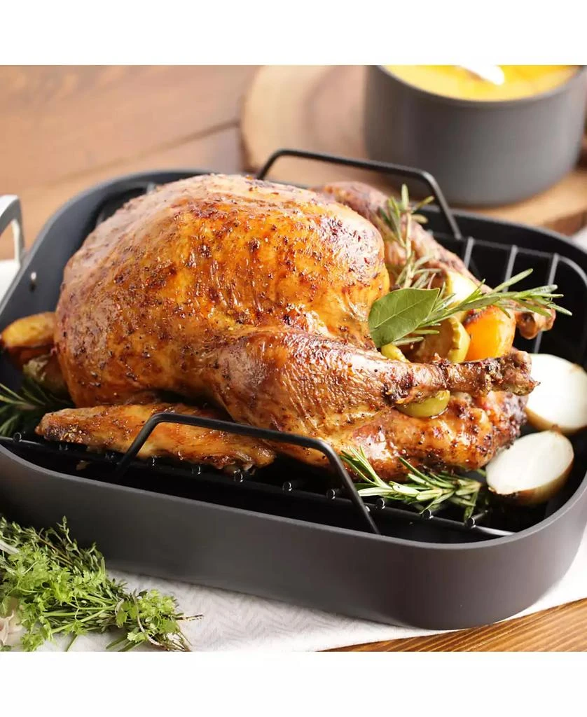 商品All-Clad|HA1 Nonstick Hard Anodized Roaster with Rack Cookware,价格¥772,第5张图片详细描述