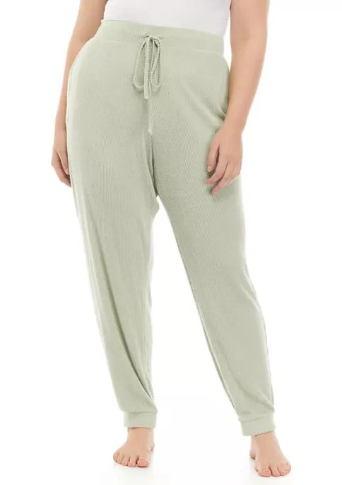 商品Love, Fire|Fire Plus Size Ribbed Nub Hacci Sleep Joggers,价格¥61,第1张图片