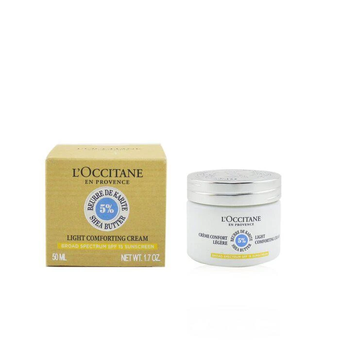 商品L'Occitane|L'Occitane 5%乳木果油滋养保湿面霜SPF15 Shea Butter 5% Light Comforting Cream SPF 15 50ml/1.7oz,价格¥305,第2张图片详细描述