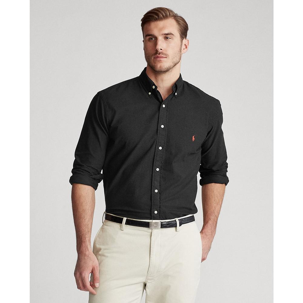 商品Ralph Lauren|Men's Big and Tall Classic Fit Garment-Dyed Long-Sleeve Oxford Shirt,价格¥588,第1张图片