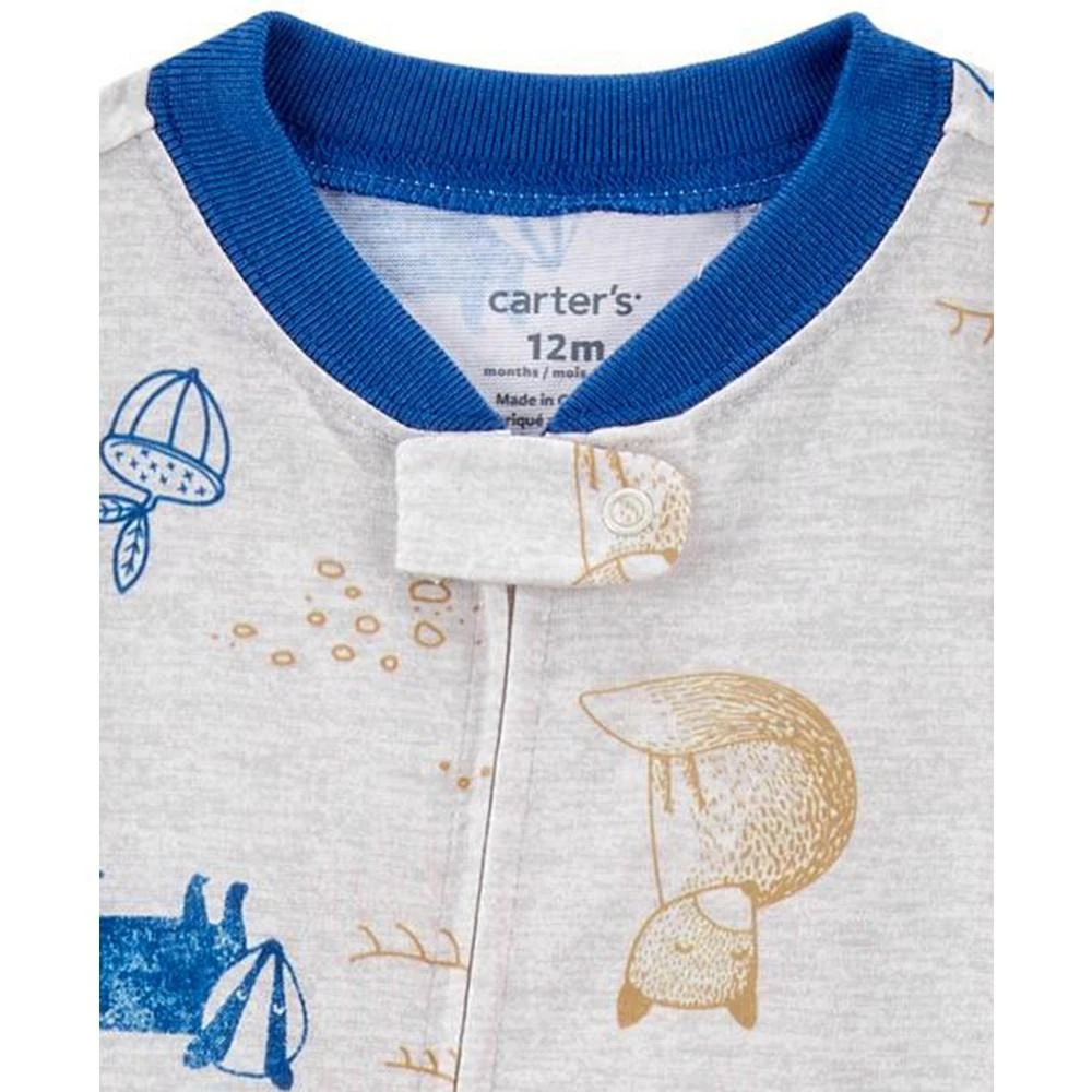 商品Carter's|Baby Boys One Piece Woodlands Loose Fit Footie Pajama,价格¥150,第3张图片详细描述