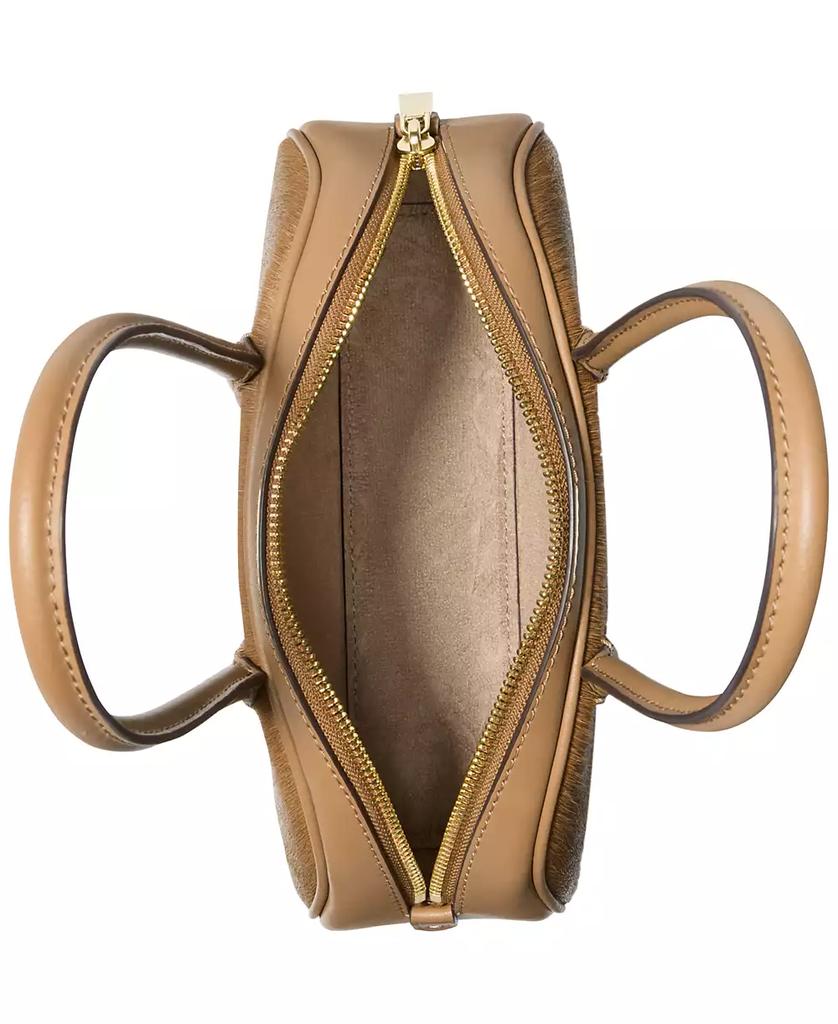 Shop Lulu Small Handle Calf Hair Satchel Bag on Sale at