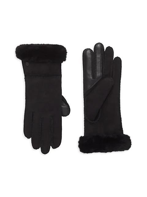 商品UGG|Suede & Sheepskin Seamed Tech Gloves,价格¥1238,第1张图片