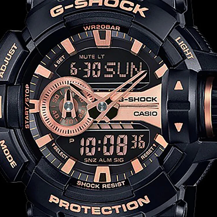 卡西欧（CASIO）手表 g-shock系列运动男表 黑色橡胶带GA-400GB-1A4-黑色-GA-400GB-1A4 商品