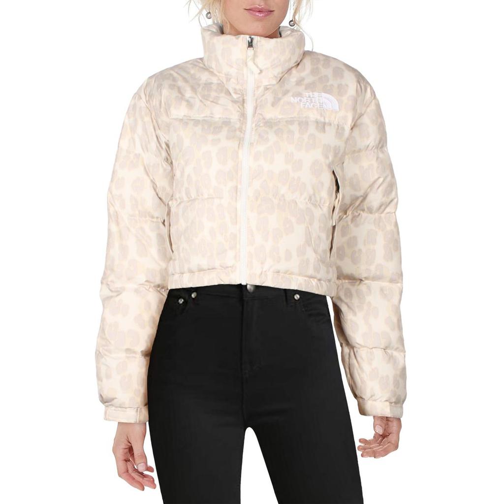 The North Face Womens Print Nuptse Short Cropped Relaxed Fit Puffer Jacket商品第1张图片规格展示