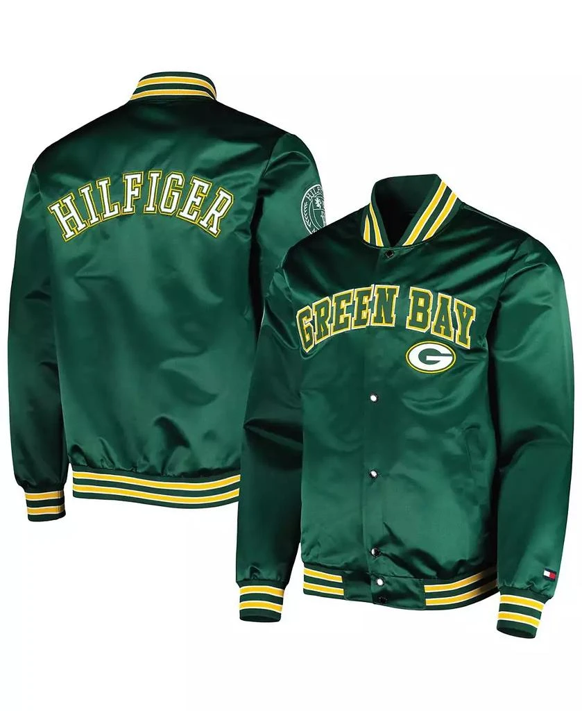 商品Tommy Hilfiger|Men's Green Green Bay Packers Elliot Varsity Full-Snap Jacket,价格¥785,第1张图片