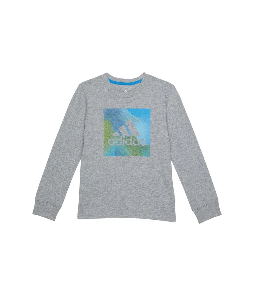 商品Adidas|Gradient Camo Badge Of Sport Heather Long Sleeve Tee (Toddler/Little Kids),价格¥124,第1张图片