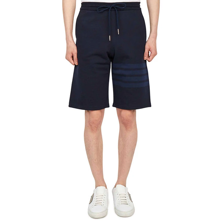 商品[国内直发] Thom Browne|条纹直筒休闲短裤 夏季 男款 海军蓝色,价格¥3568,第4张图片详细描述