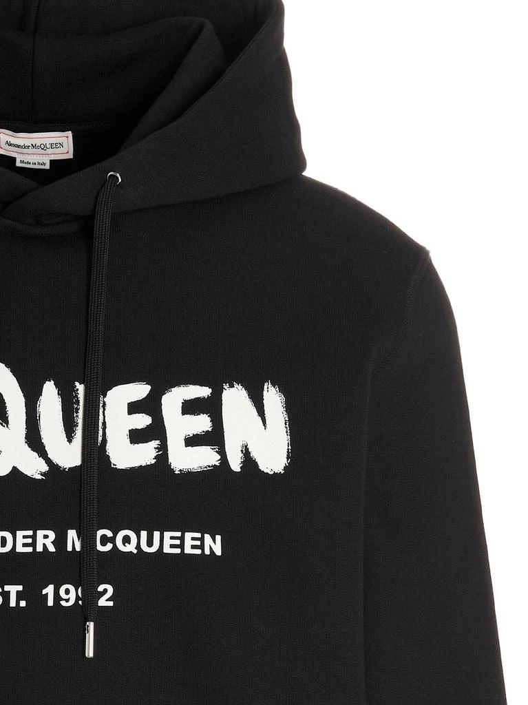 商品Alexander McQueen|Alexander McQueen Logo Printed Drawstring Hoodie,价格¥3202,第3张图片详细描述
