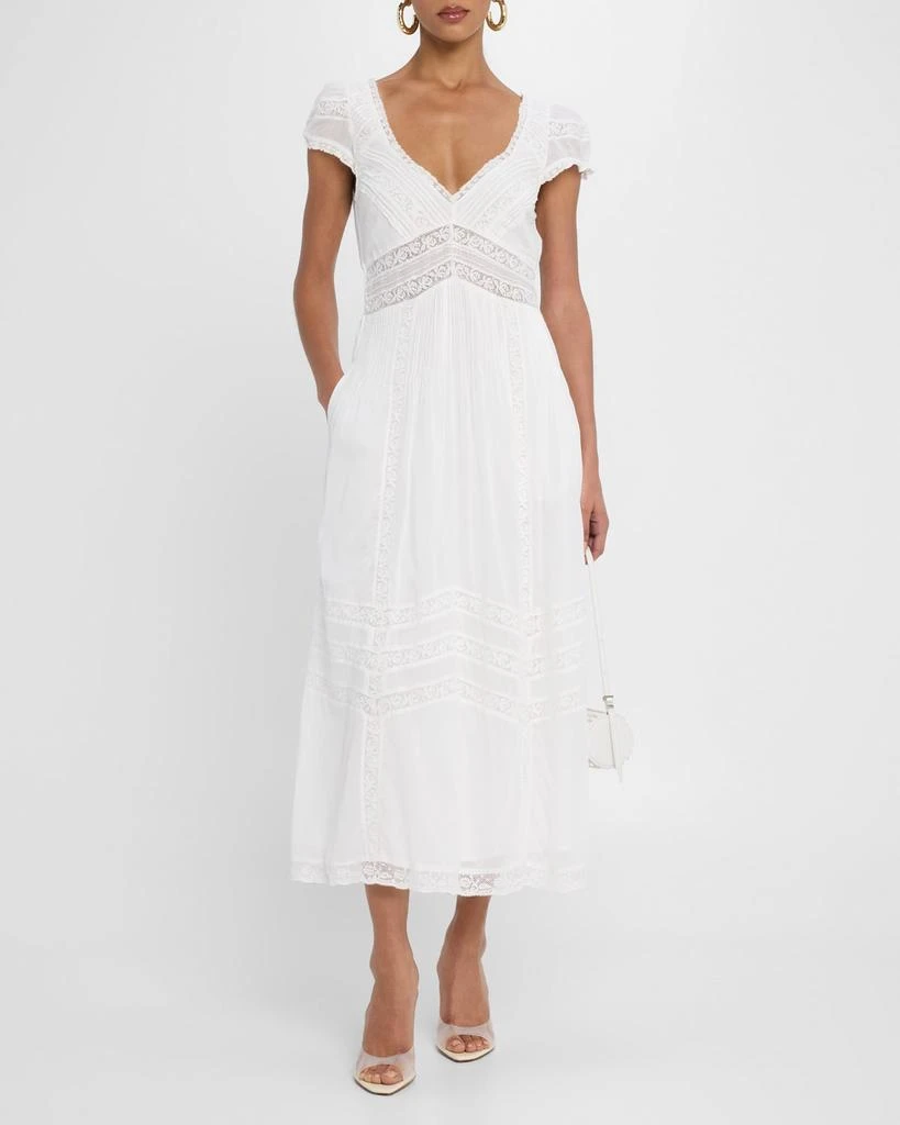 商品LOVESHACKFANCY|Suvi Cotton Midi Dress,价格¥3066,第2张图片详细描述