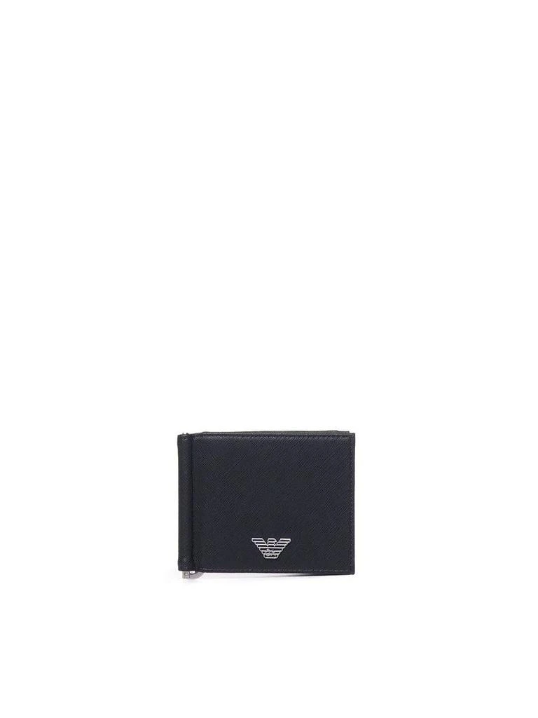 商品Emporio Armani|Emporio Armani Small Leather Goods in Black,价格¥998,第1张图片