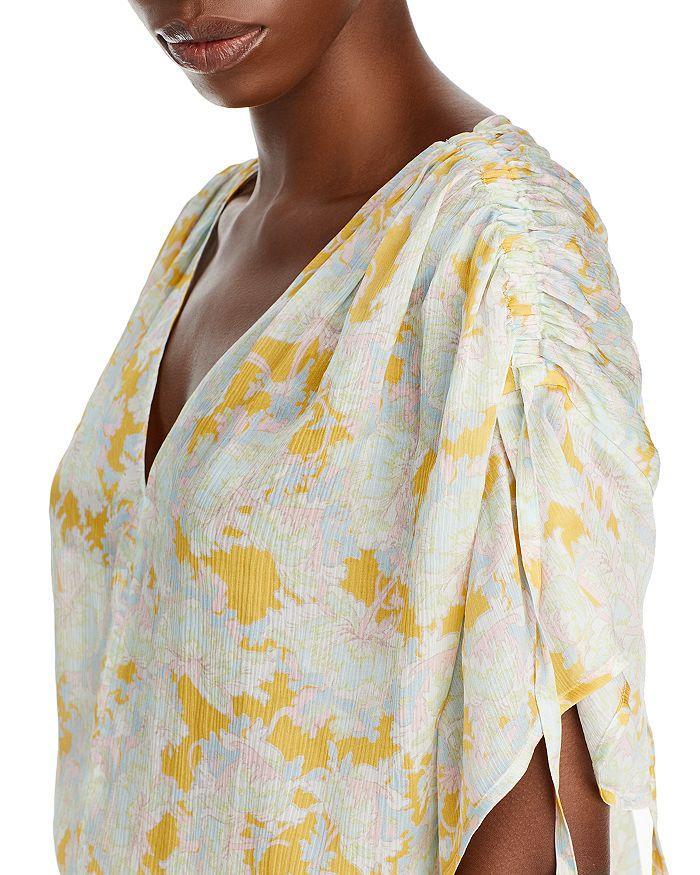 商品Vince|Lotus Ruched Silk Flutter Sleeve Top,价格¥1776,第5张图片详细描述