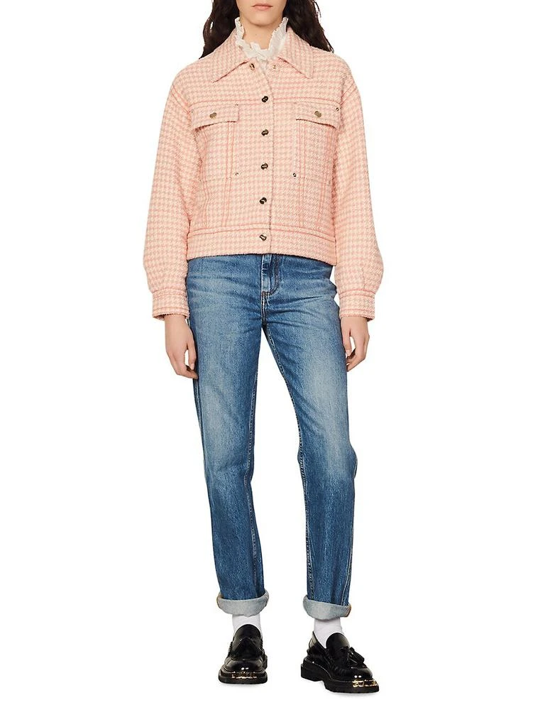 商品Sandro|Alois Two-Tone Houndstooth Jacket,价格¥1821,第2张图片详细描述
