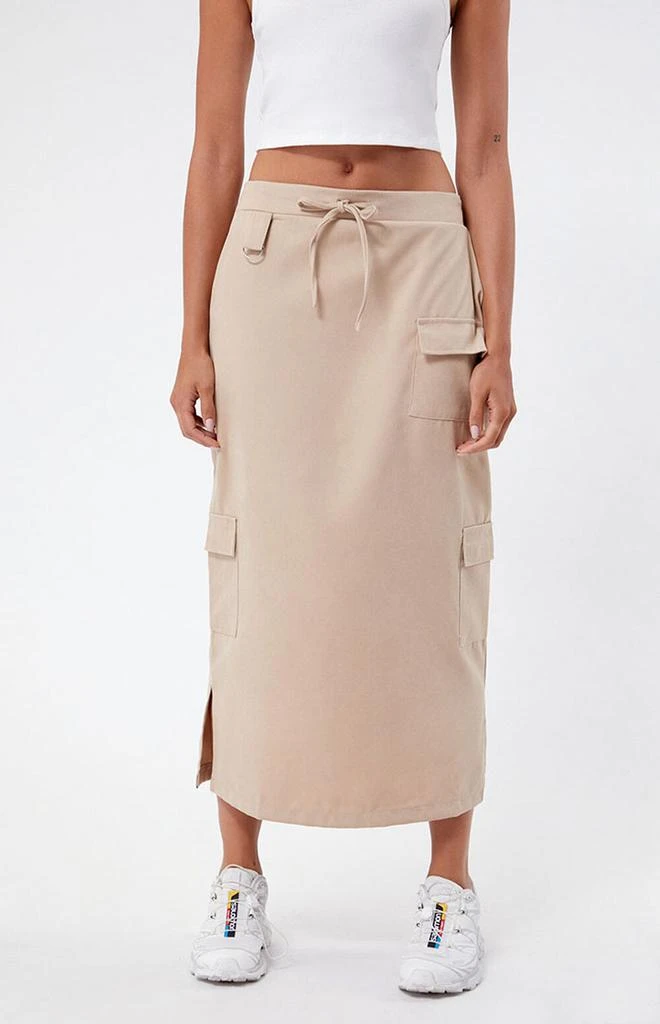 商品Daisy Street|Sand Cargo Midi Skirt,价格¥347,第3张图片详细描述