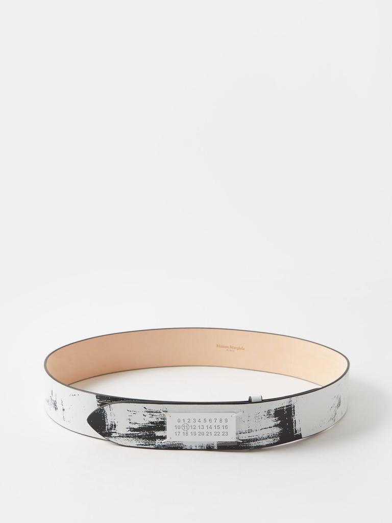 商品MAISON MARGIELA|Logo-plaque distressed leather belt,价格¥4473,第6张图片详细描述