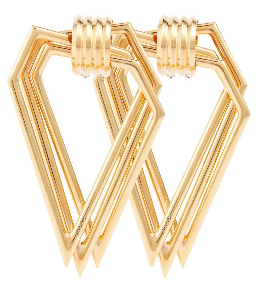 商品Gucci|Clip-on triangle earrings,价格¥6612,第1张图片
