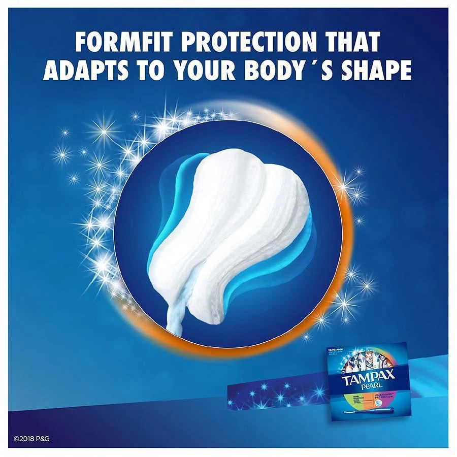 商品Tampax|Pearl Tampons, Multipack Unscented, Super + Super Plus + Ultra Absorbency,价格¥90,第2张图片详细描述