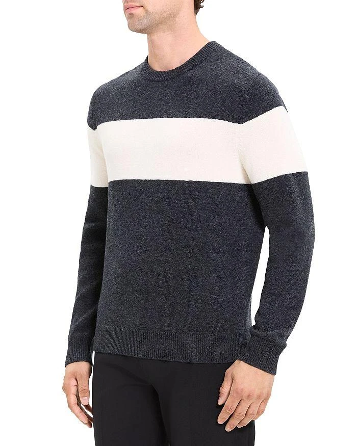 商品Theory|Hilles Wool & Cashmere Stripe Crewneck Sweater,价格¥2676,第3张图片详细描述