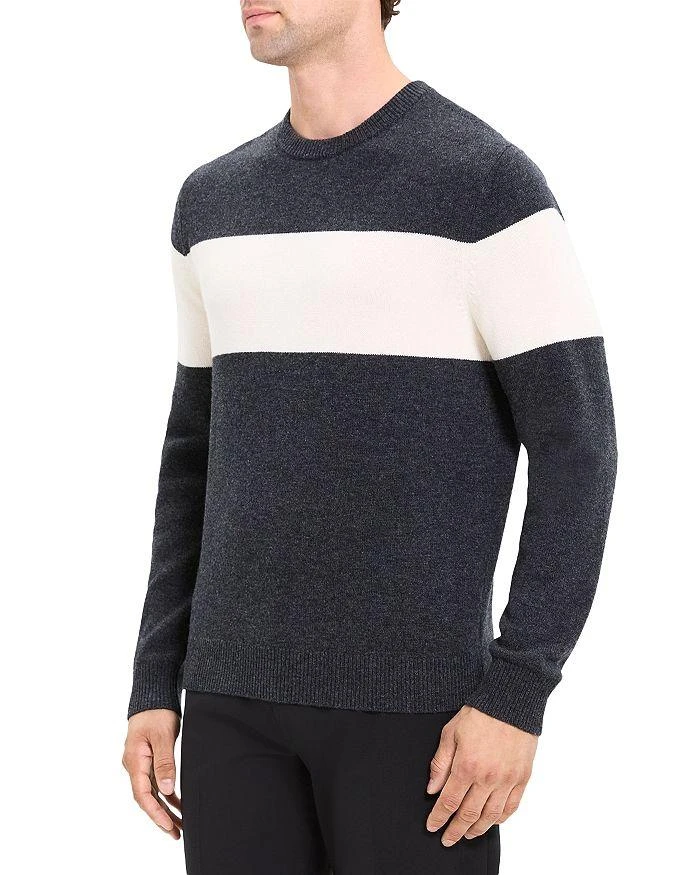 商品Theory|Hilles Wool & Cashmere Stripe Crewneck Sweater,价格¥819,第3张图片详细描述