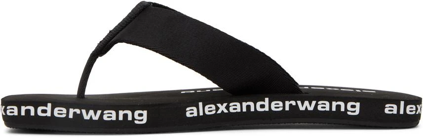 商品Alexander Wang|Black AW Flip Flop Sandals,价格¥982,第3张图片详细描述