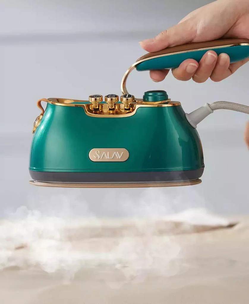 商品SALAV|Retro Edition Duopress Handheld Steamer Iron and Fabric Shaver  Lint Roller Set Titanium,价格¥884,第2张图片详细描述