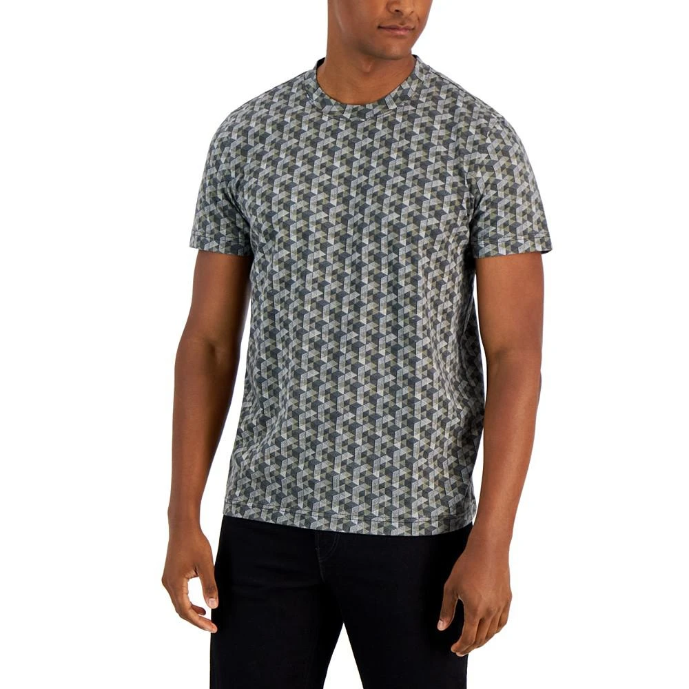 商品Alfani|Men's Hexa Geometric-Print T-Shirt, Created for Macy's,价格¥80,第1张图片