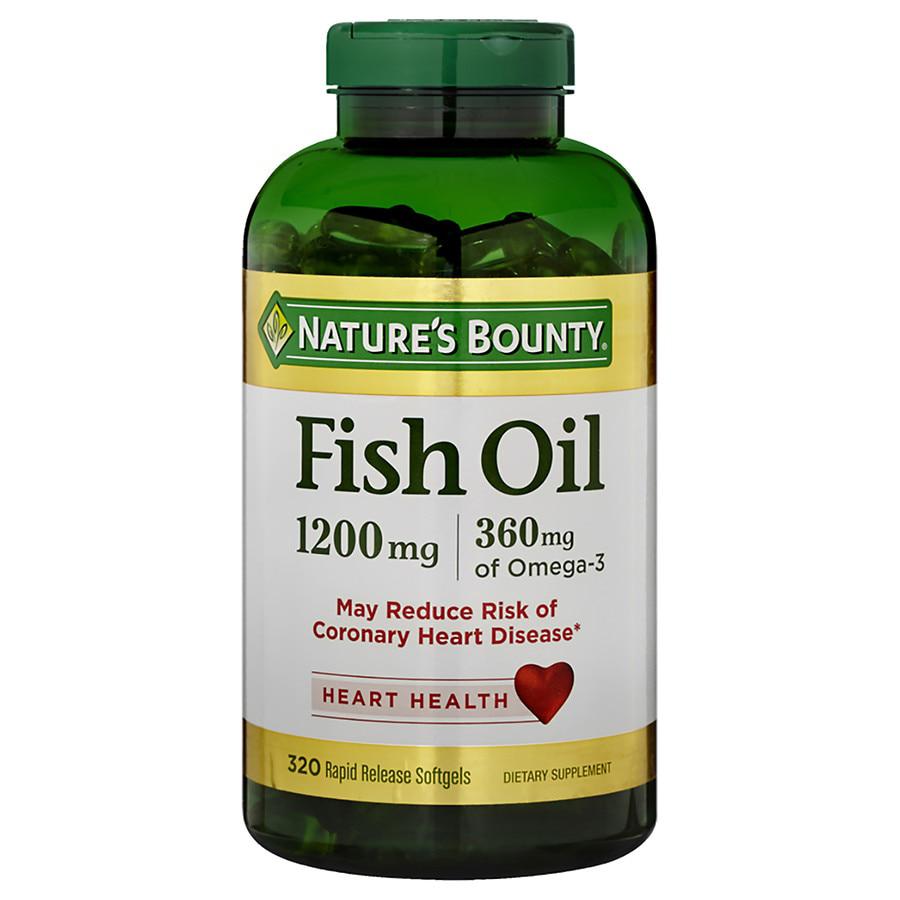 Fish Oil 1200 mg Dietary Supplement Softgels商品第1张图片规格展示
