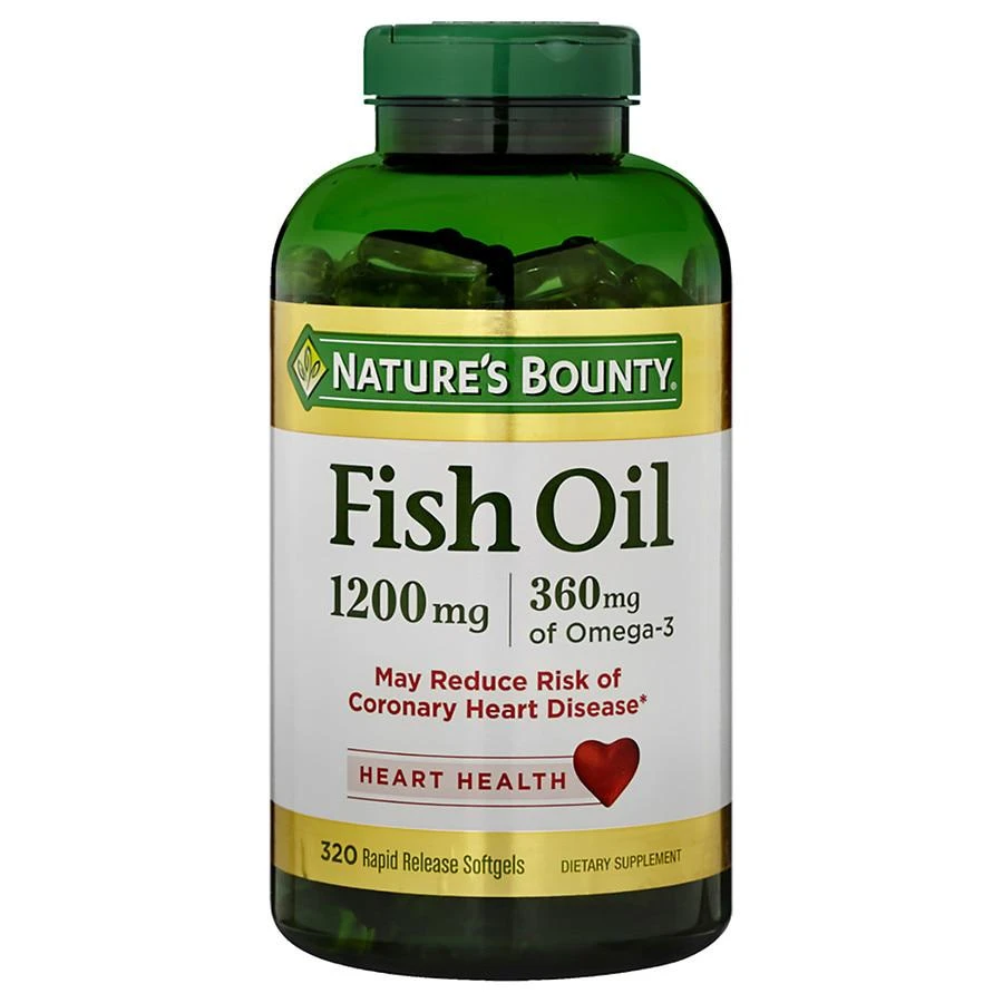 商品Nature's Bounty|Fish Oil 1200 mg Dietary Supplement Softgels,价格¥284,第1张图片