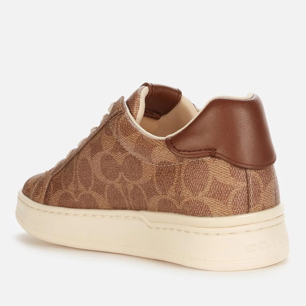 商品Coach|Coach Women's Lowline Coated Canvas Trainers - Tan,价格¥1046,第2张图片详细描述