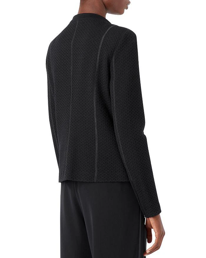 商品Emporio Armani|Textured Asymmetrical Front Jacket,价格¥3570,第2张图片详细描述