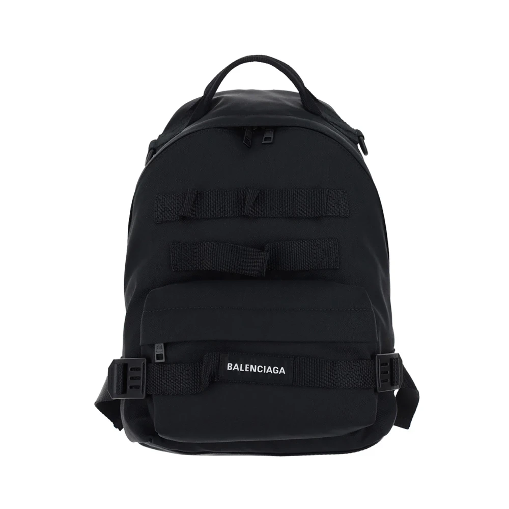 商品[国内直发] Balenciaga|BALENCIAGA 男士黑色尼龙军用多功能双肩包 644031-2BKOI-1000,价格¥9169,第1张图片