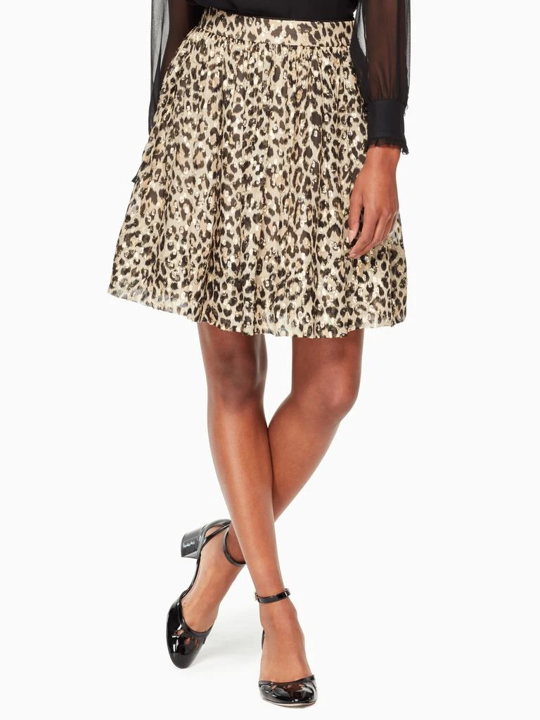 商品Kate Spade|leopard-print clipped dot skirt,价格¥1333,第1张图片