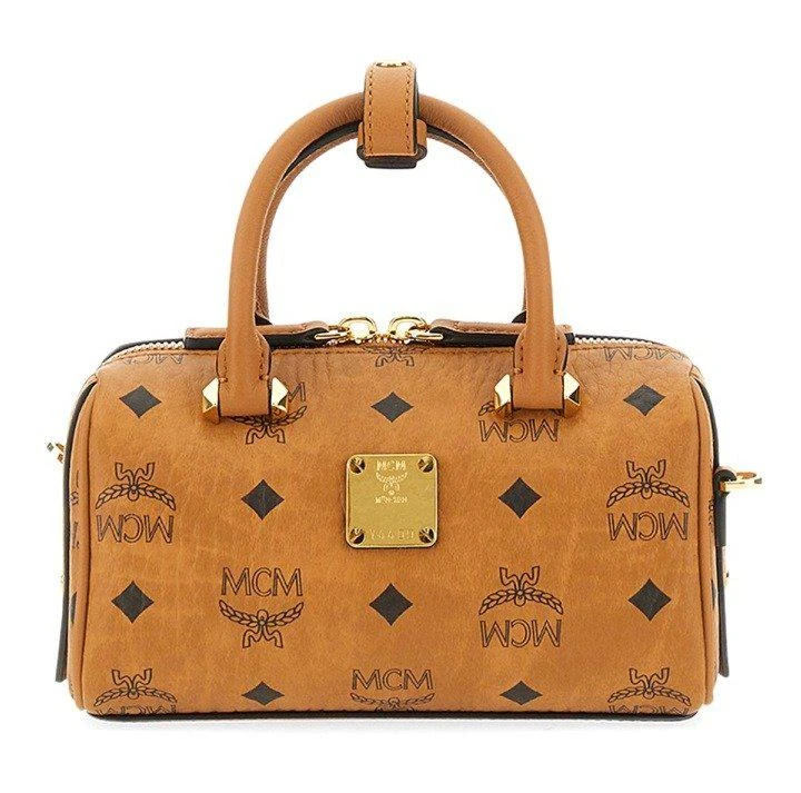 商品MCM|MCM Boston Logo Plaque Mini Tote Bag,价格¥5199,第1张图片