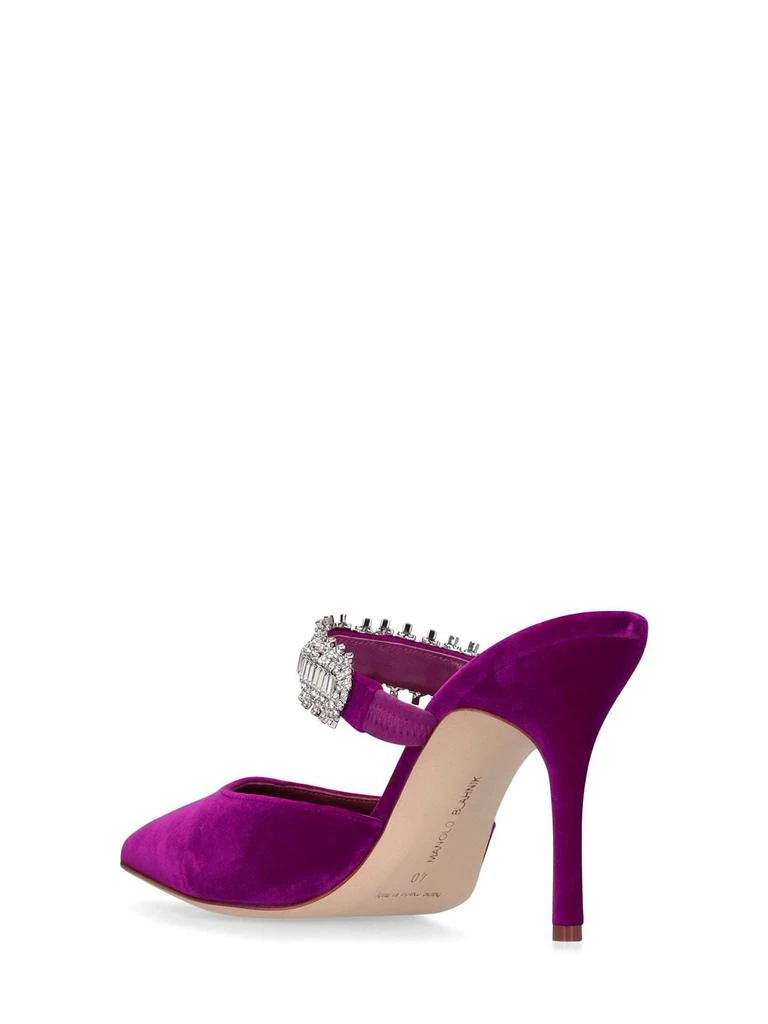商品Manolo Blahnik|90mm Lutara Velvet Pumps,价格¥9747,第3张图片详细描述