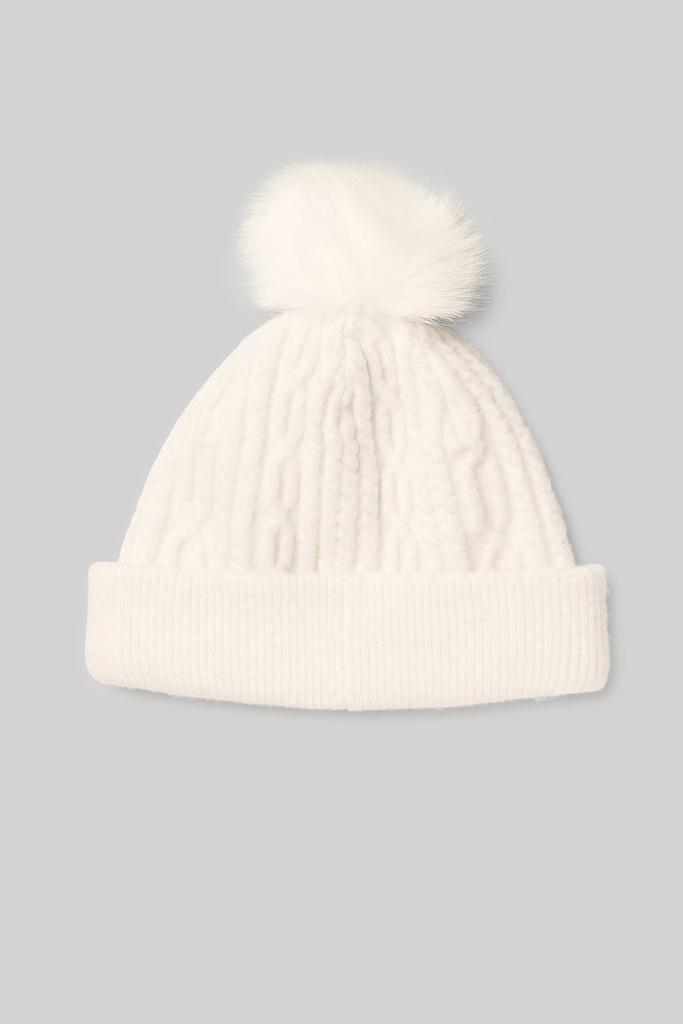 Alo Cable Knit Beanie - Ivory - Hats - Free Shipping - BeyondStyle