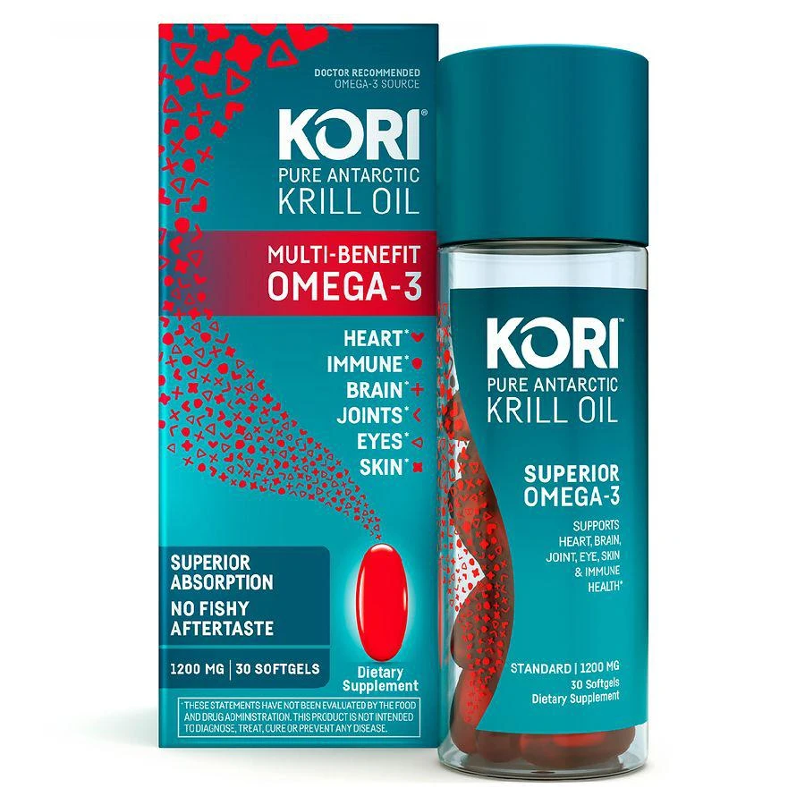 商品Kori|Pure Antarctic Krill Oil Multi-Benefit Omega-3 1200mg Softgels,价格¥167,第3张图片详细描述