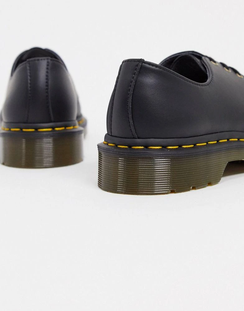 商品Dr. Martens|Dr Martens Vegan 1461 3 eye flat shoes in black,价格¥566,第2张图片详细描述