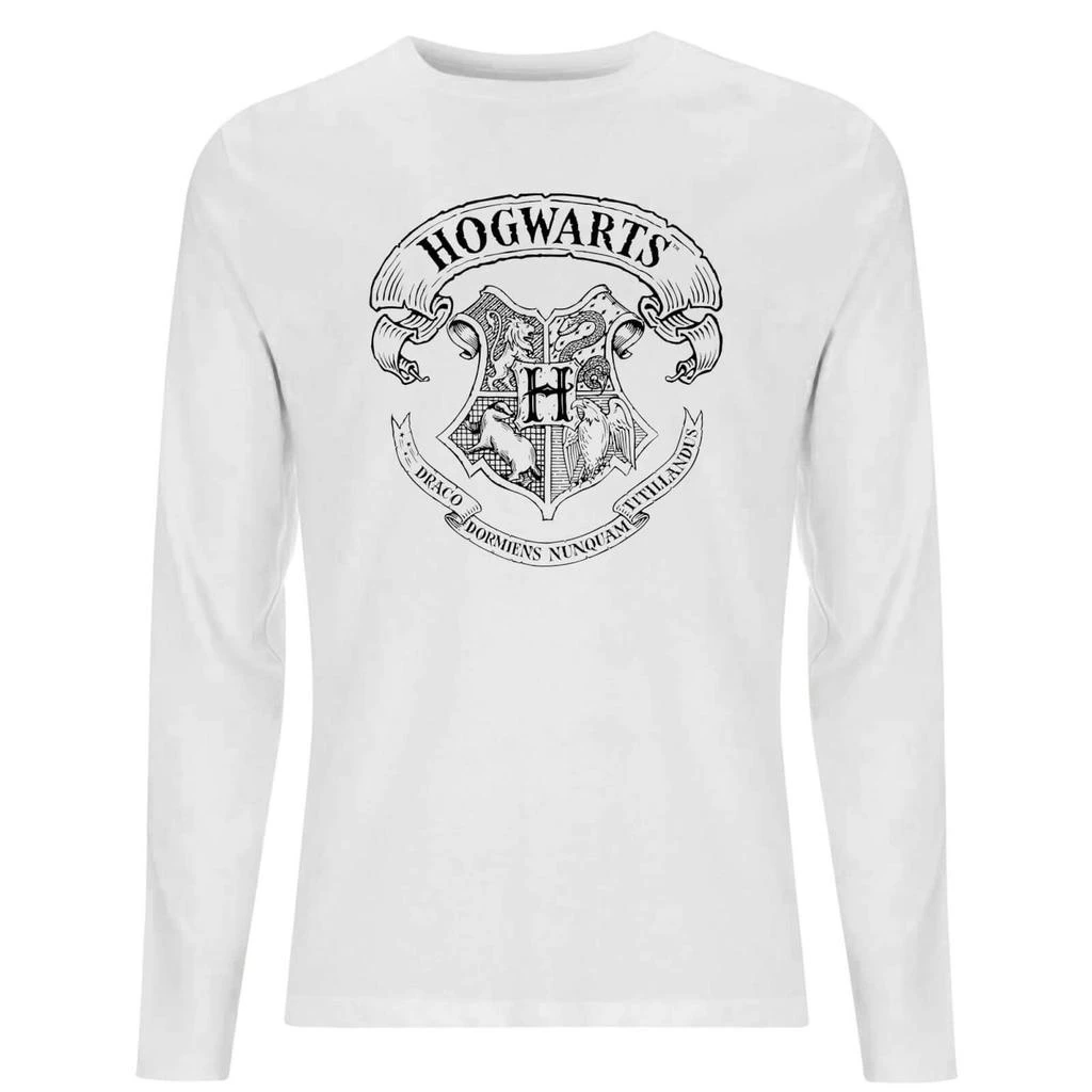 商品Harry Potter|Harry Potter Hogwarts Crest Unisex Long Sleeve T-Shirt - White,价格¥202,第1张图片详细描述