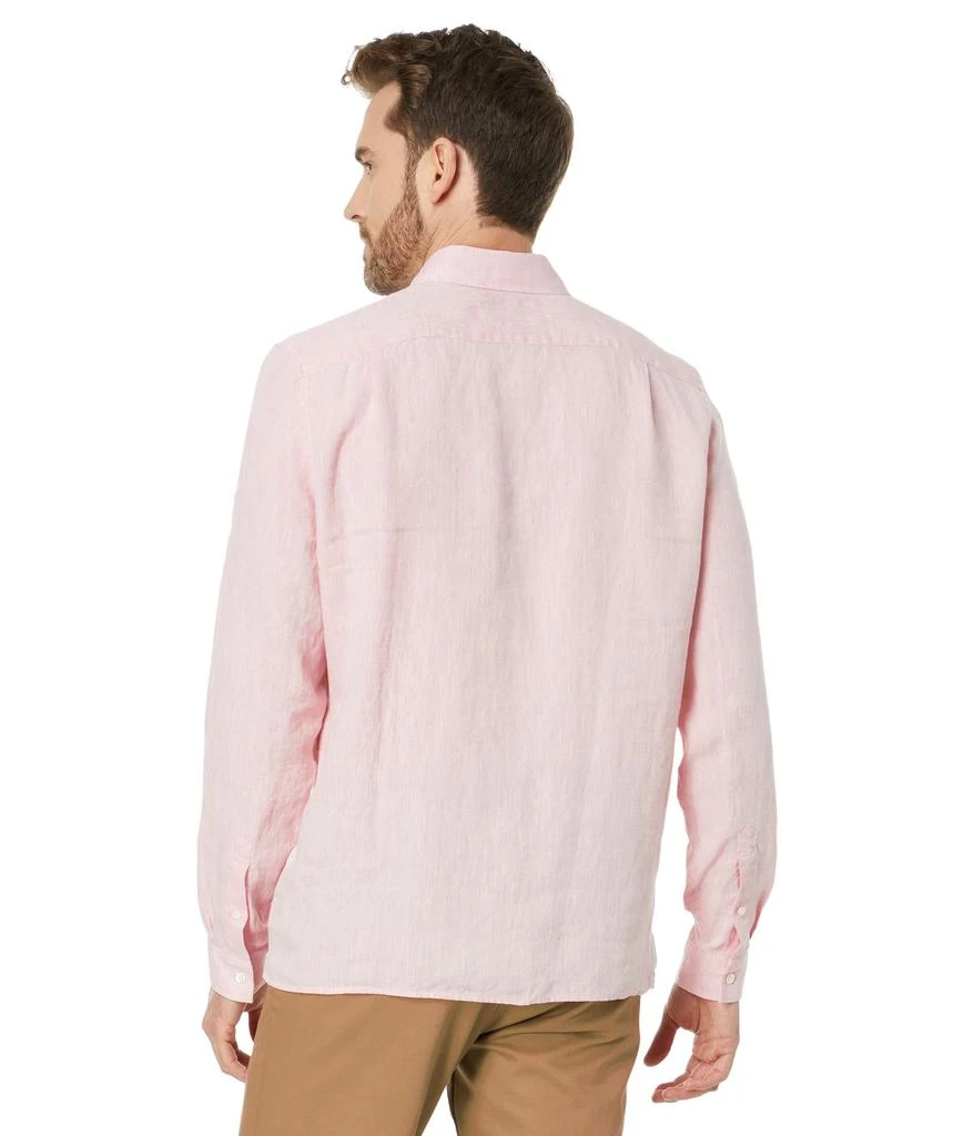 商品Lacoste|Long Sleeve Regular Fit Linen Button-Down with Front Pocket,价格¥680,第2张图片详细描述