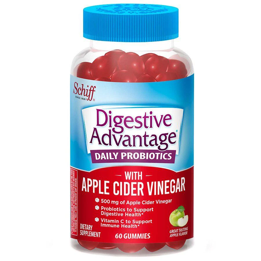 商品Digestive Advantage|Probiotic Gummies with Apple Cider Vinegar & Vitamin C,价格¥108,第1张图片