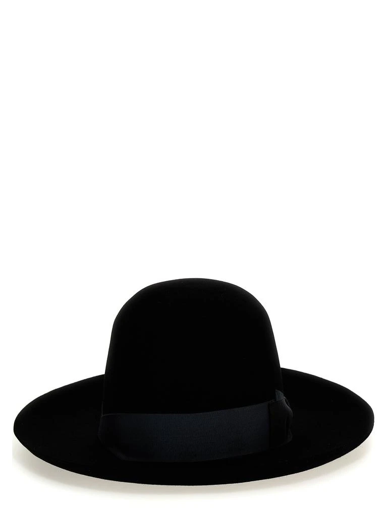 商品BORSALINO|Q.S. Folar Liscio Hats Black,价格¥1803,第3张图片详细描述